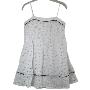 Miami White Eyelet Dress with Black Accents size L